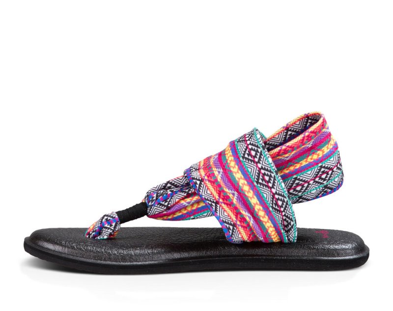 Sanuk Yoga Sling 2 Prints Women's Flip Flops Multicolor Stripes | Canada 29PJJ